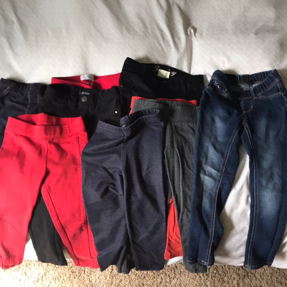 SALE! Bundle of 9 toddler girl leggings & jeggings